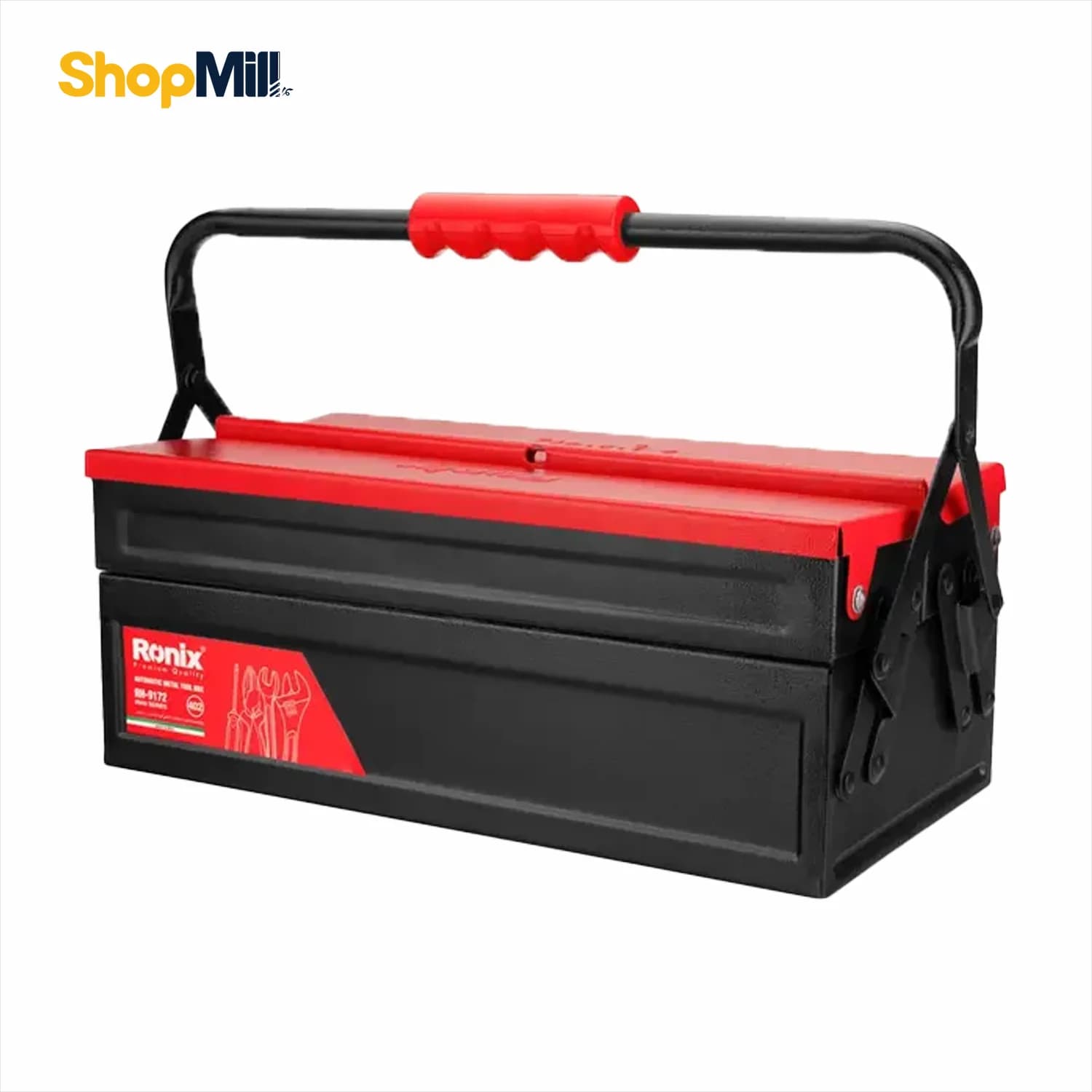 جعبه ابزار فلزی اتوماتیک 40 سانتی متر 2 طبقه رونیکس (Ronix) مدل RH-9172 — تصویر ۲