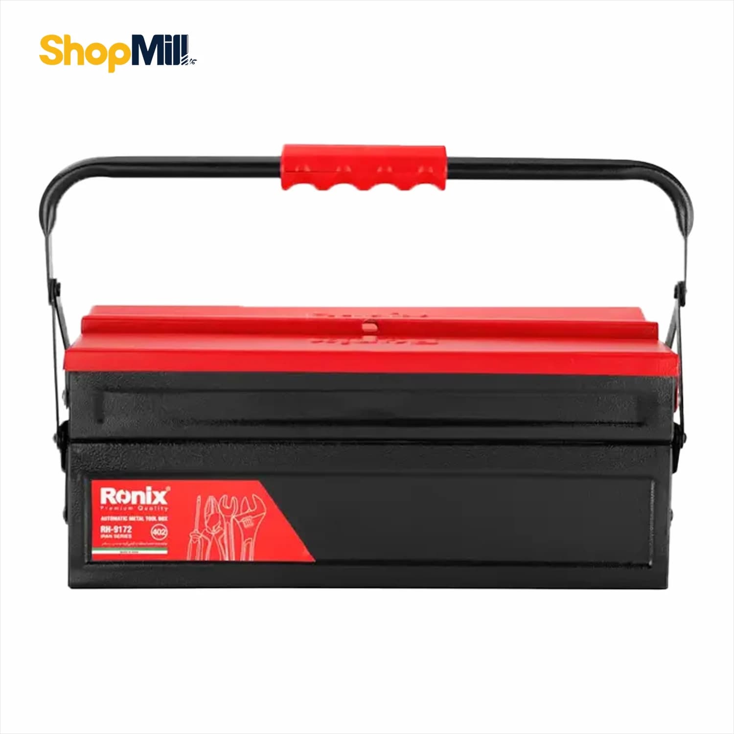 جعبه ابزار فلزی اتوماتیک 40 سانتی متر 2 طبقه رونیکس (Ronix) مدل RH-9172