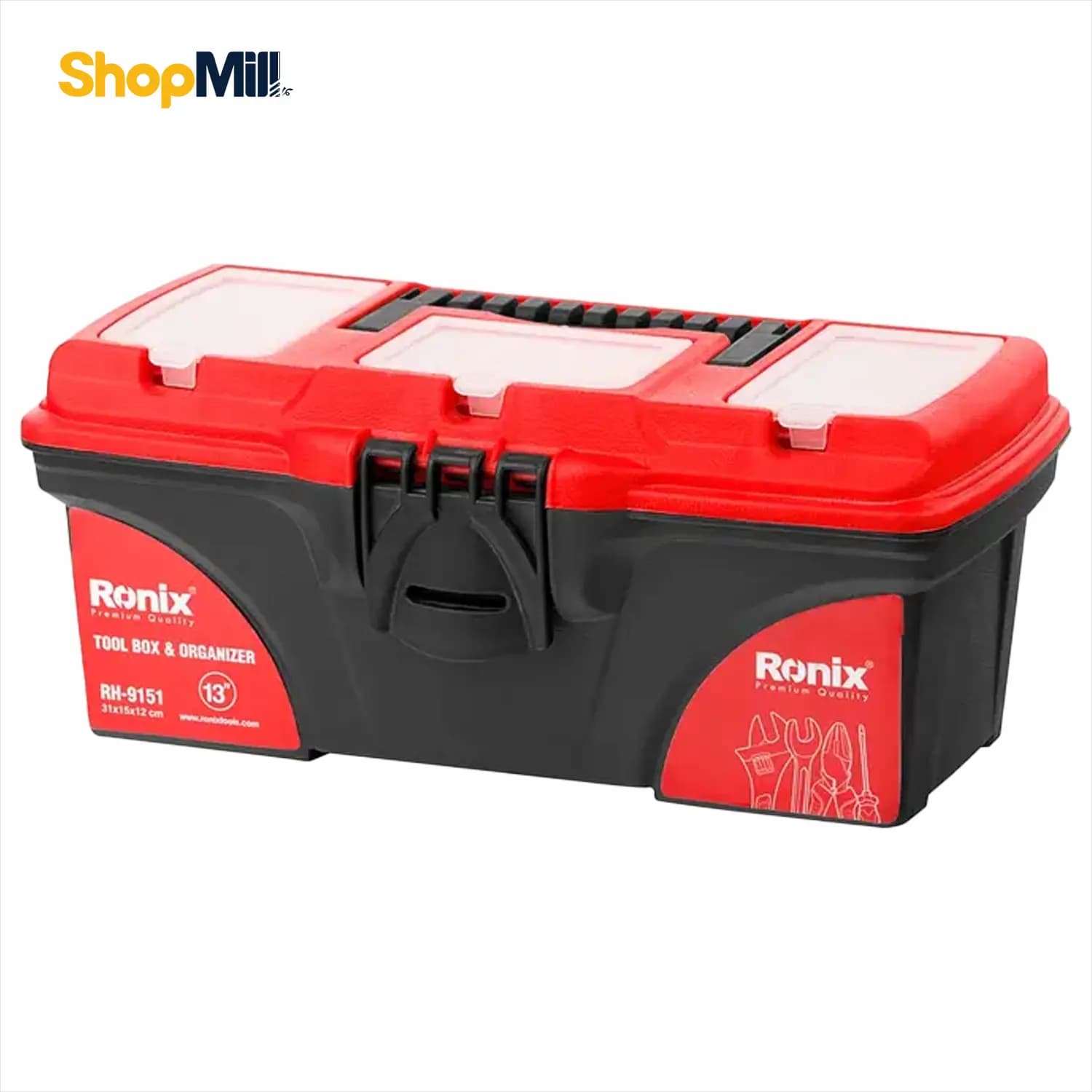 جعبه ابزار پلاستیکی ایرانی 13 اینچ رونیکس(Ronix) مدل RH-9151