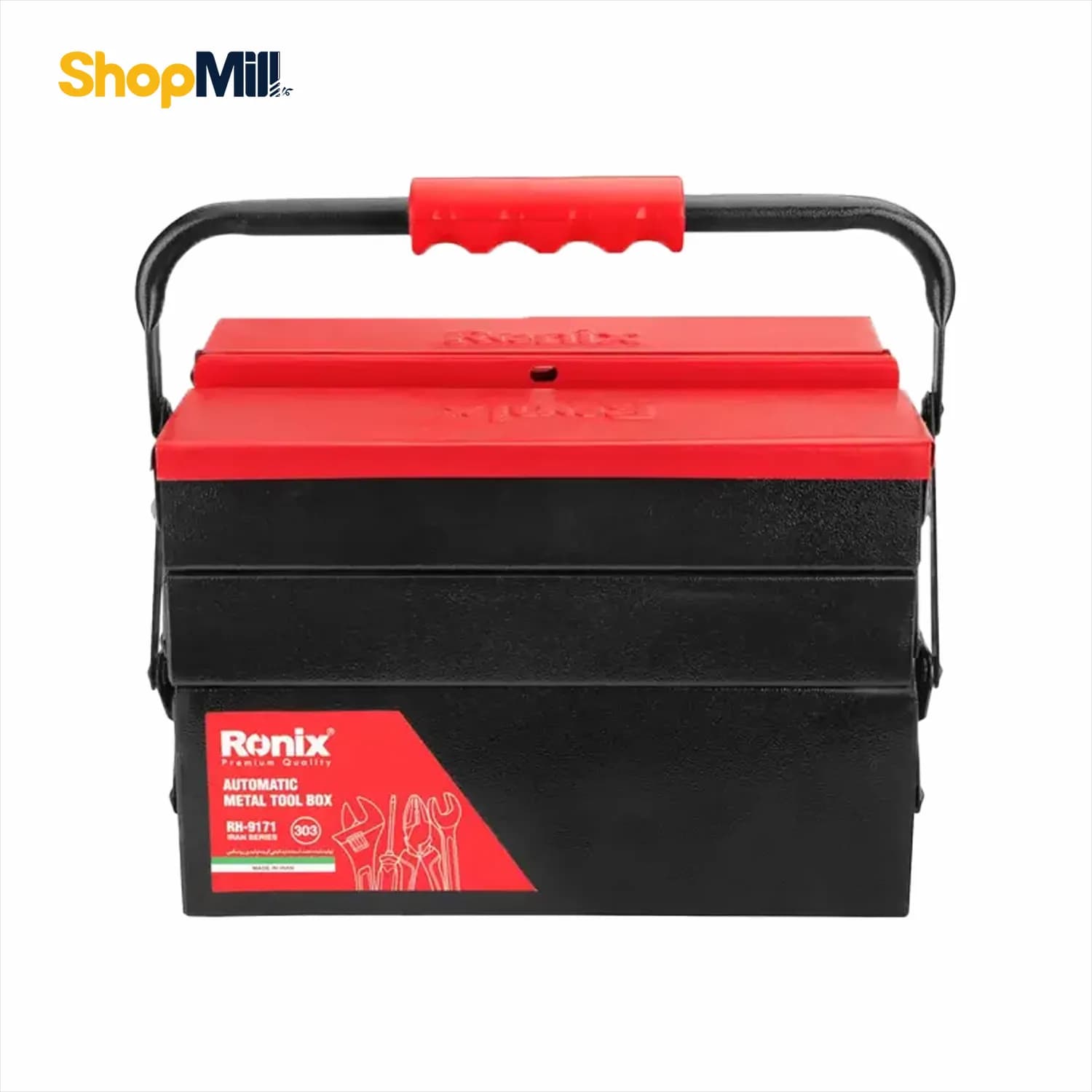 جعبه ابزار فلزی اتوماتیک 30 سانتی متر 3 طبقه رونیکس(Ronix) مدل RH-9171