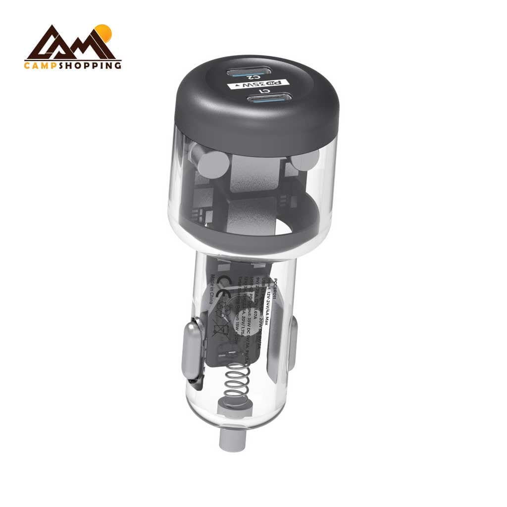 شارژر فندکی 35W پاورولوجی مدل PCCSR011 — تصویر ۲