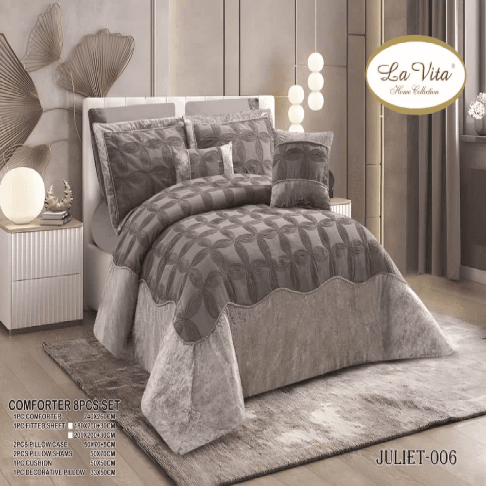 سرویس روتختی مخمل لاویتا Lavita مدل جولیت Juliet دونفره 8 تکه — تصویر ۳
