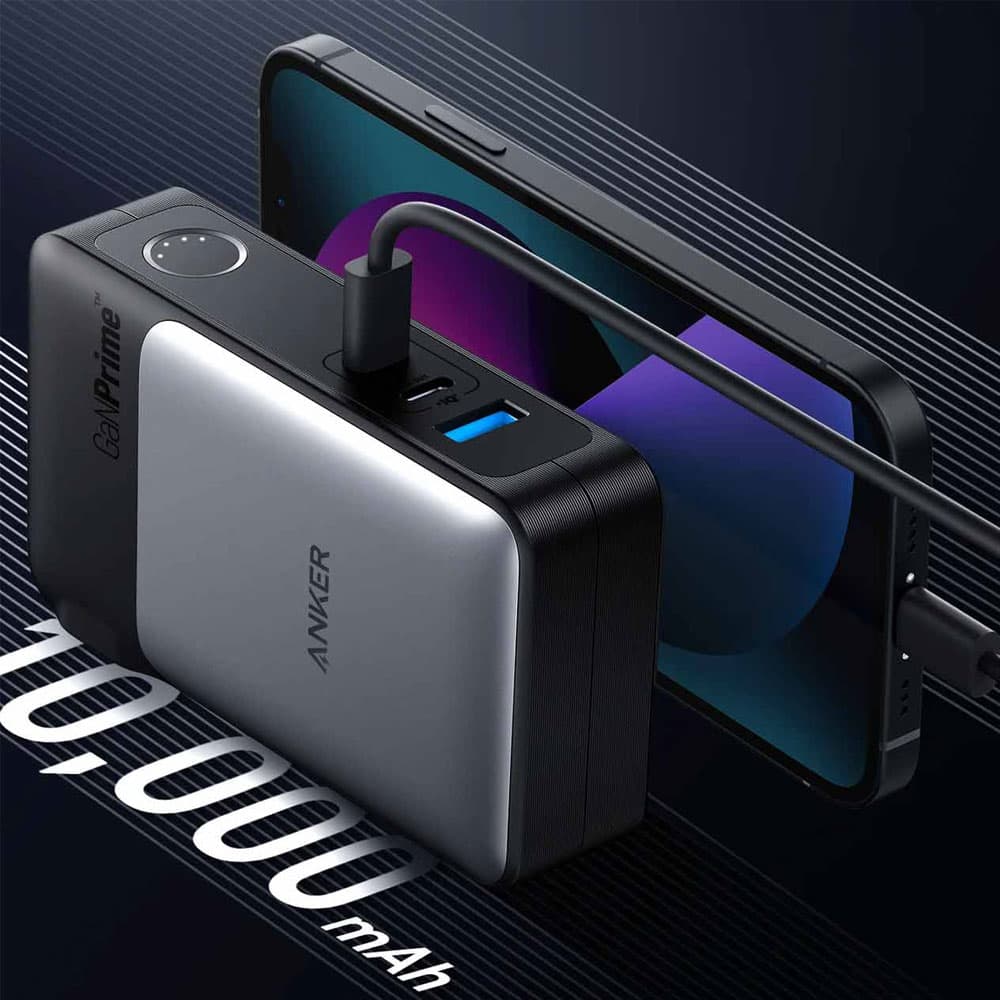 پاوربانک (فست شارژ) Anker 65W 10000mAh مدل PowerCore GaNPrime A1651 — تصویر ۳