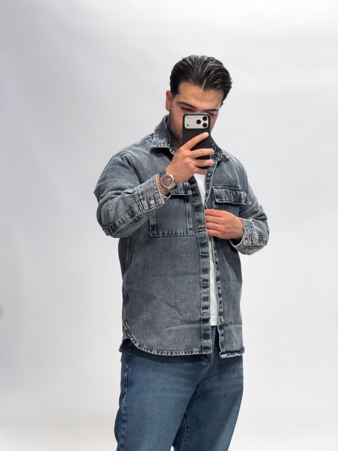 کت جین کج راه گرم بالا در 5 رنگ-00365