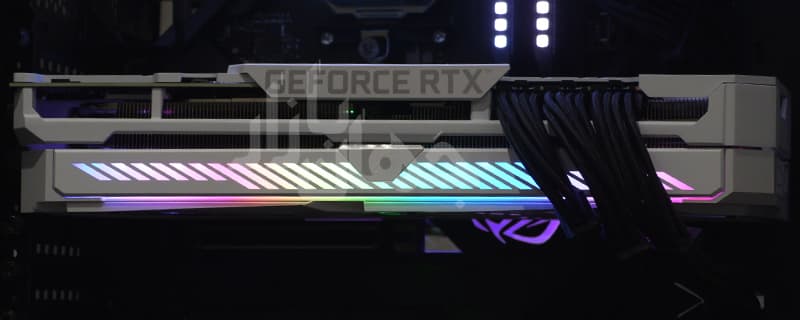 کارت گرافیک استوک ایسوس ASUS RTX 3080 ROG STRIX OC 10GB WHITE با کارتن — تصویر ۴