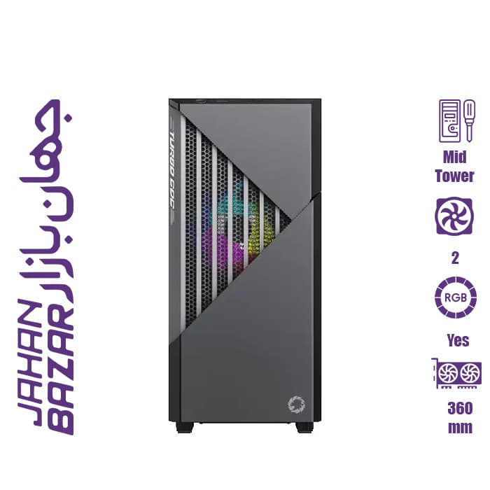 کیس گیمینگ گیم مکس GAMEMAX Contac COC BG رنگ مشکی خاکستری