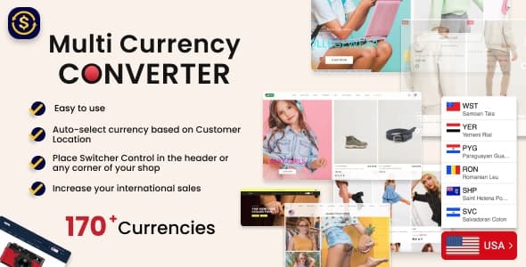 دانلود افزونه وردپرس MyShopKit Multi Currency Converter Pro برای ووکامرس
