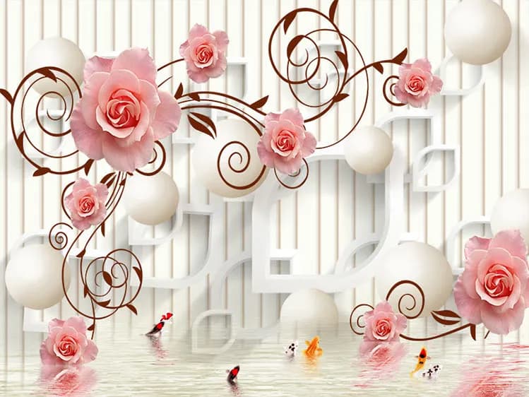 کاغذ دیواری سه بعدی راه راه برجسته — تصویر ۲