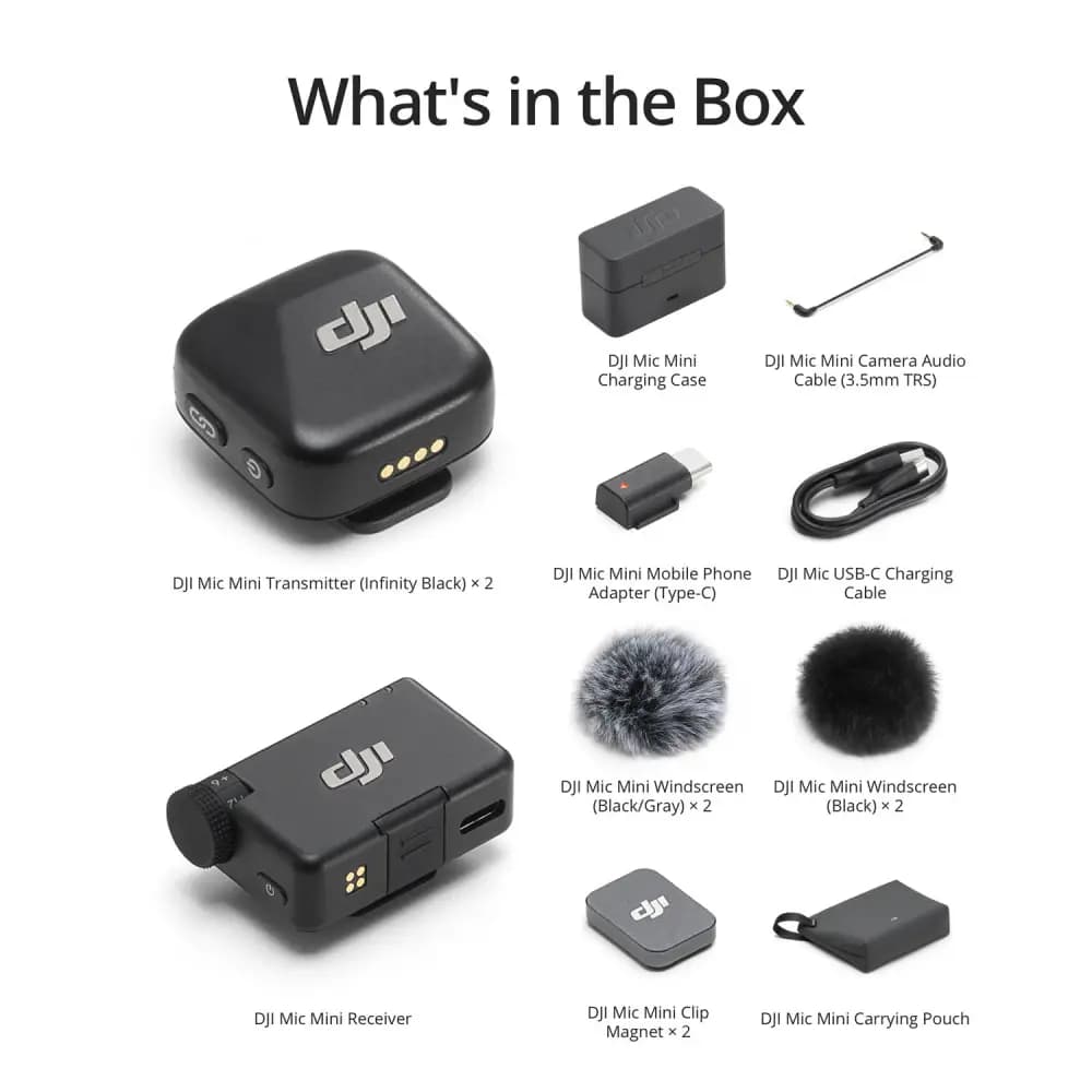 میکروفون دی جی آی میک مینی DJI Mic Mini دو کاربره — تصویر ۶