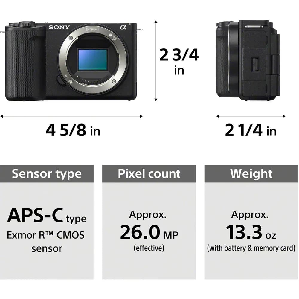 دوربین بدون آینه سونی Sony ZV-E10 II 16-50mm مشکی — تصویر ۴