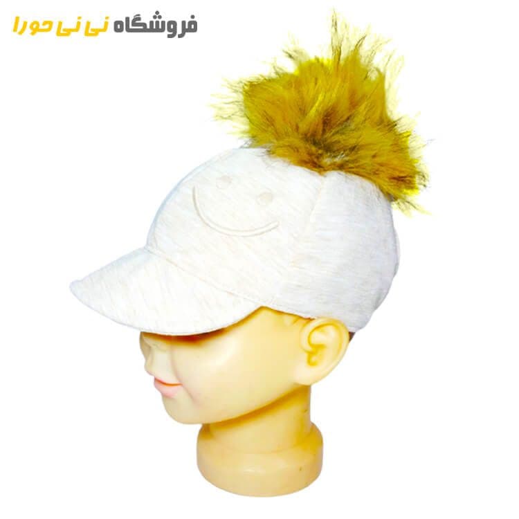 کلاه نقابدار لبخند گلدوزی تک پوم