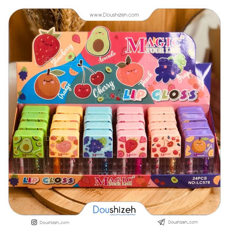 برق لب دو قلو شاین و ساده میوه ای MAGIC — تصویر ۵