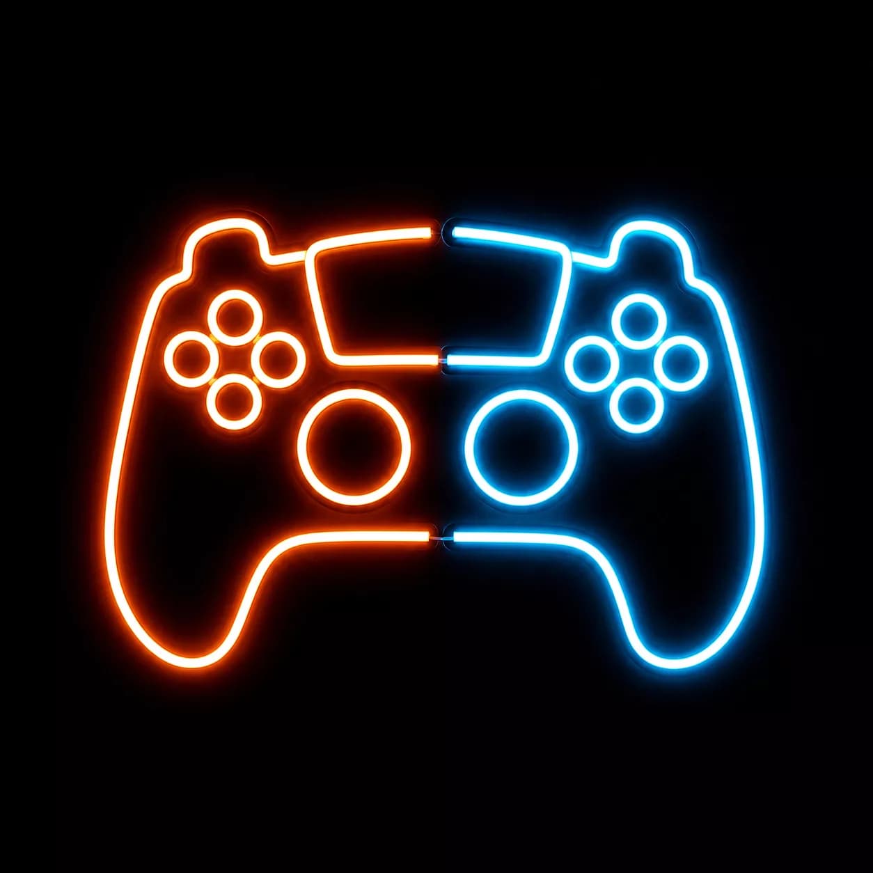 چراغ نئونی طرح دسته PlayStation کد GAMEPAD-2026
