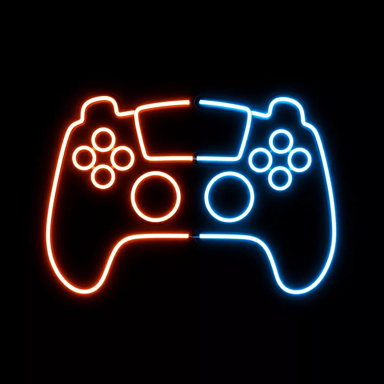 چراغ نئونی طرح دسته PlayStation کد GAMEPAD-2026 — تصویر ۳