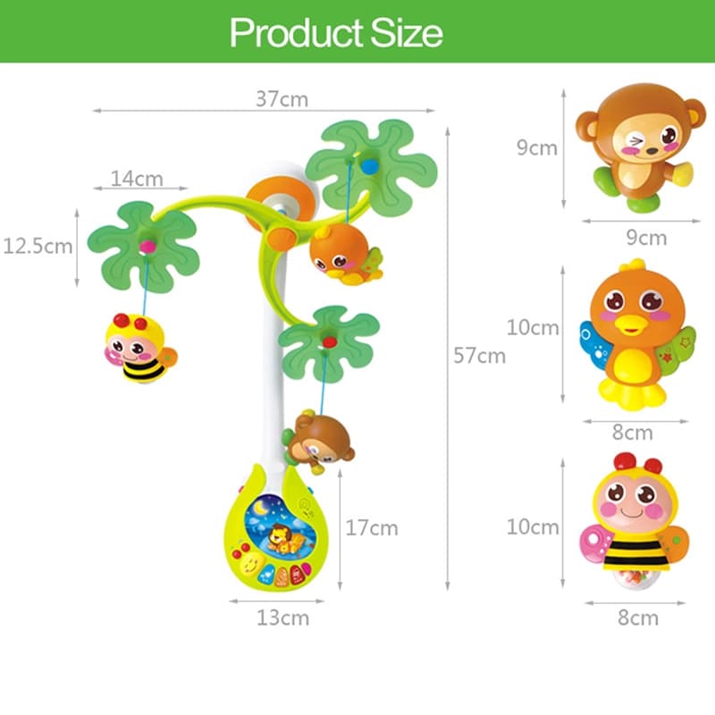 آویز تخت موزیکال کودک و نوزاد هولی تویز Huile Toys — تصویر ۶