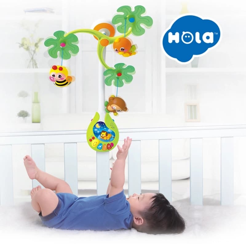 آویز تخت موزیکال کودک و نوزاد هولی تویز Huile Toys — تصویر ۴