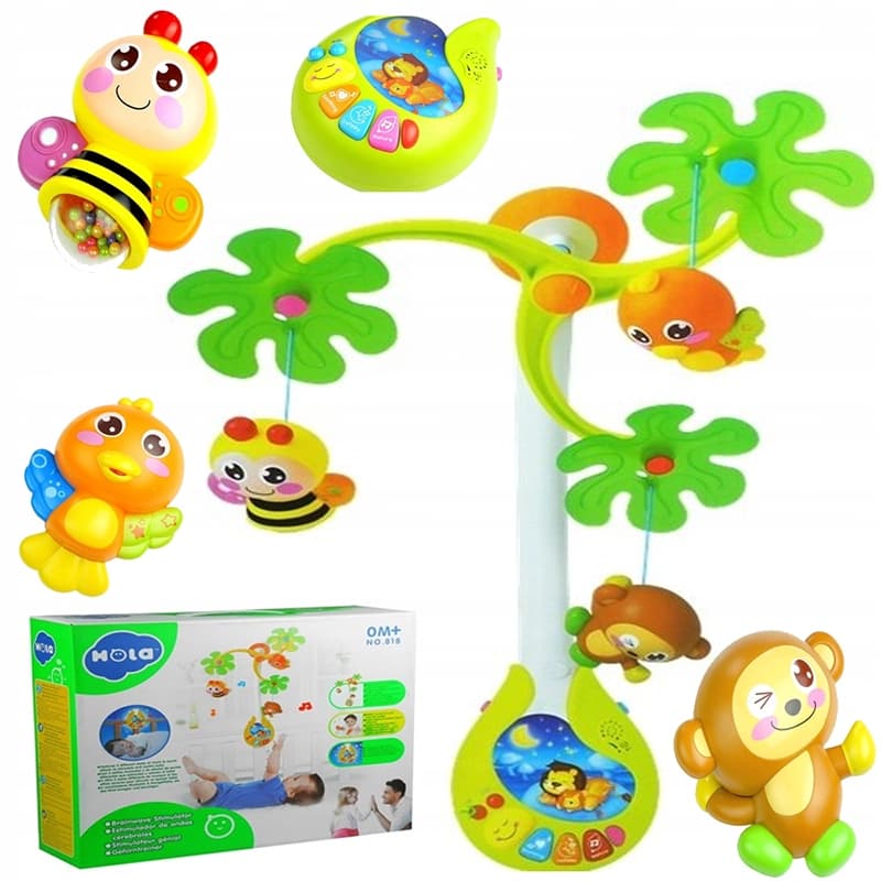 آویز تخت موزیکال کودک و نوزاد هولی تویز Huile Toys