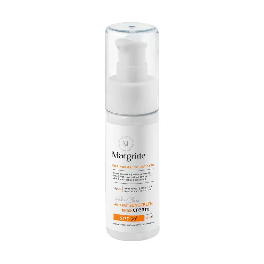 کرم ضد آفتاب و روشن کننده بژ روشن SPF50 پوست خشک 50 میلی لیتر مارگریت — تصویر ۲