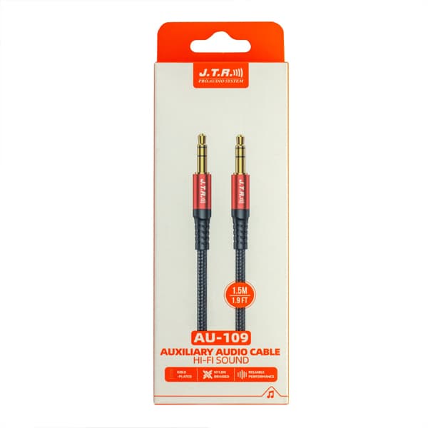 کابل AUX جی تی آر مدل AU-109 طول 1.5 متر — تصویر ۳