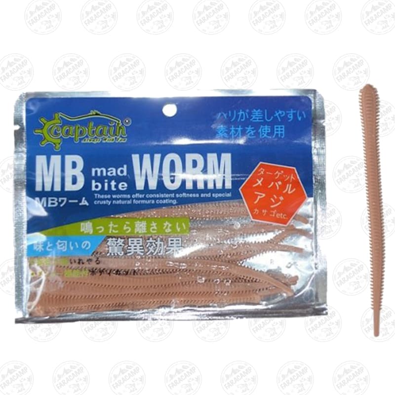 کرم مصنوعی طعم دار Mad Bite Captain کاپیتان ۱۰ سانتی متر ۱.۳ گرم ۱۰عددی — تصویر ۲