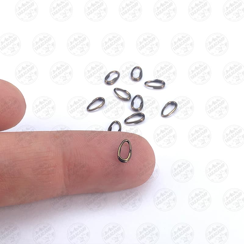 حلقه رینگ برنزی موستاد بسته ۱۰ عددی سایز ۲ Mustad Oval Split Rings — تصویر ۴