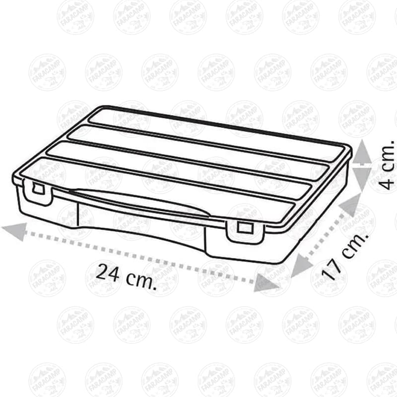 جعبه ابزار (ارگانایزر) لوازم ماهیگیری ۱۰ خانه Super Organizer-10 مدل ASR-2041 — تصویر ۲