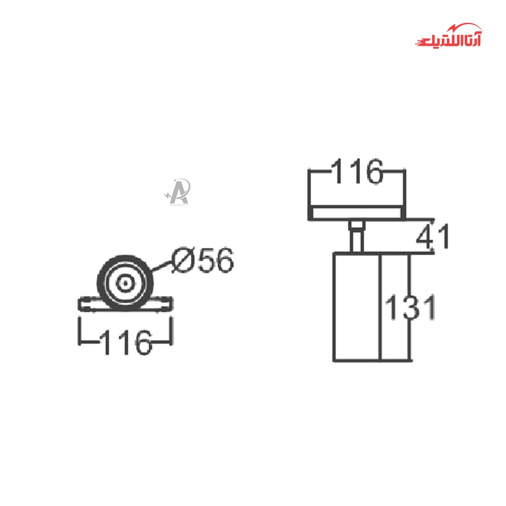 چراغ ریلی 10 وات شعاع مدل SH-MT10-2M — تصویر ۲