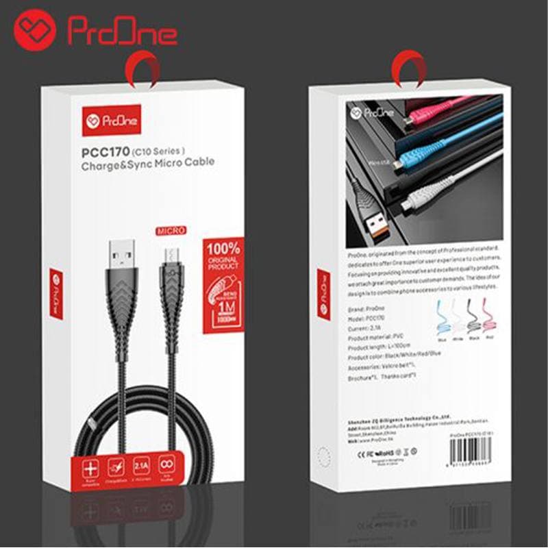 کابل میکرو پرووان مدل PROONE PCC170 C10 MICRO USB — تصویر ۲