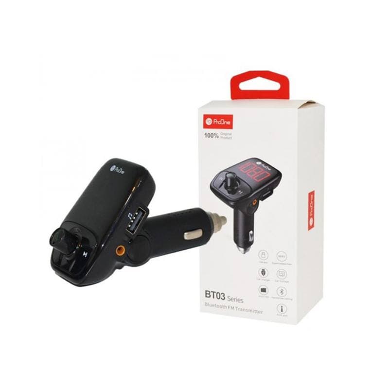 شارژر فندکی و اف ام پلیر پرووان مدل PROONE BT03 Car Charger Wireless FM Transmitter — تصویر ۳
