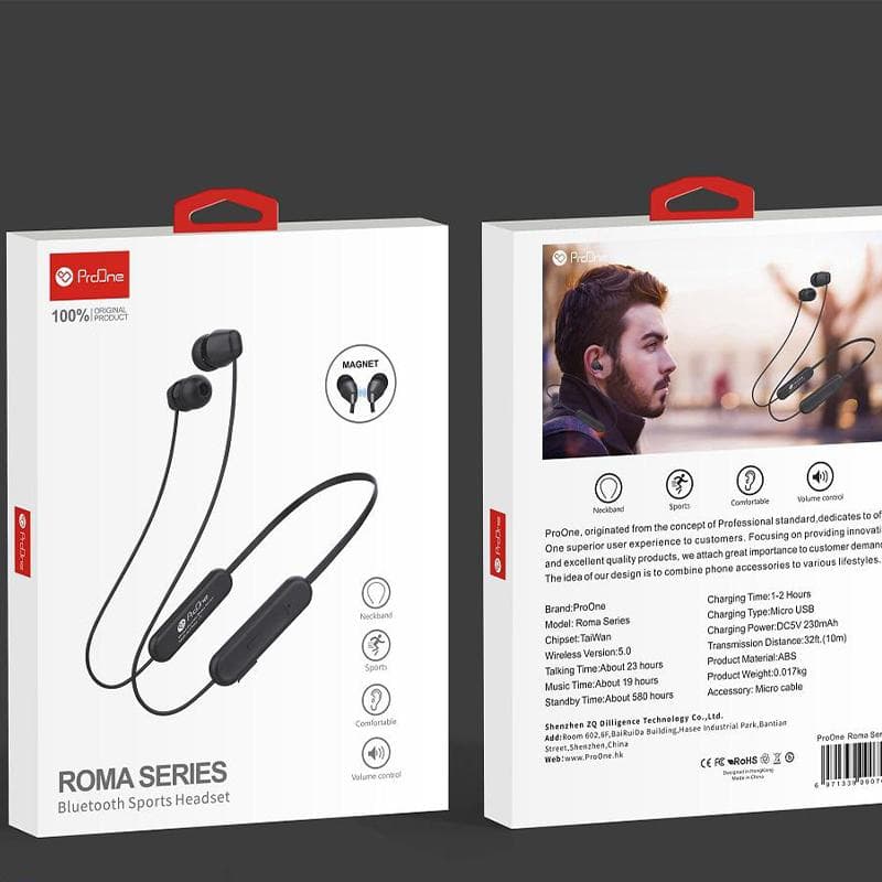 هندزفری بلوتوث گردنی پرووان مدل PROONE PHB3315 Roma Series — تصویر ۲