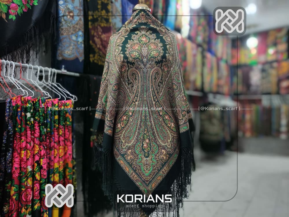 روسری ترکمن مدل ندا سبز