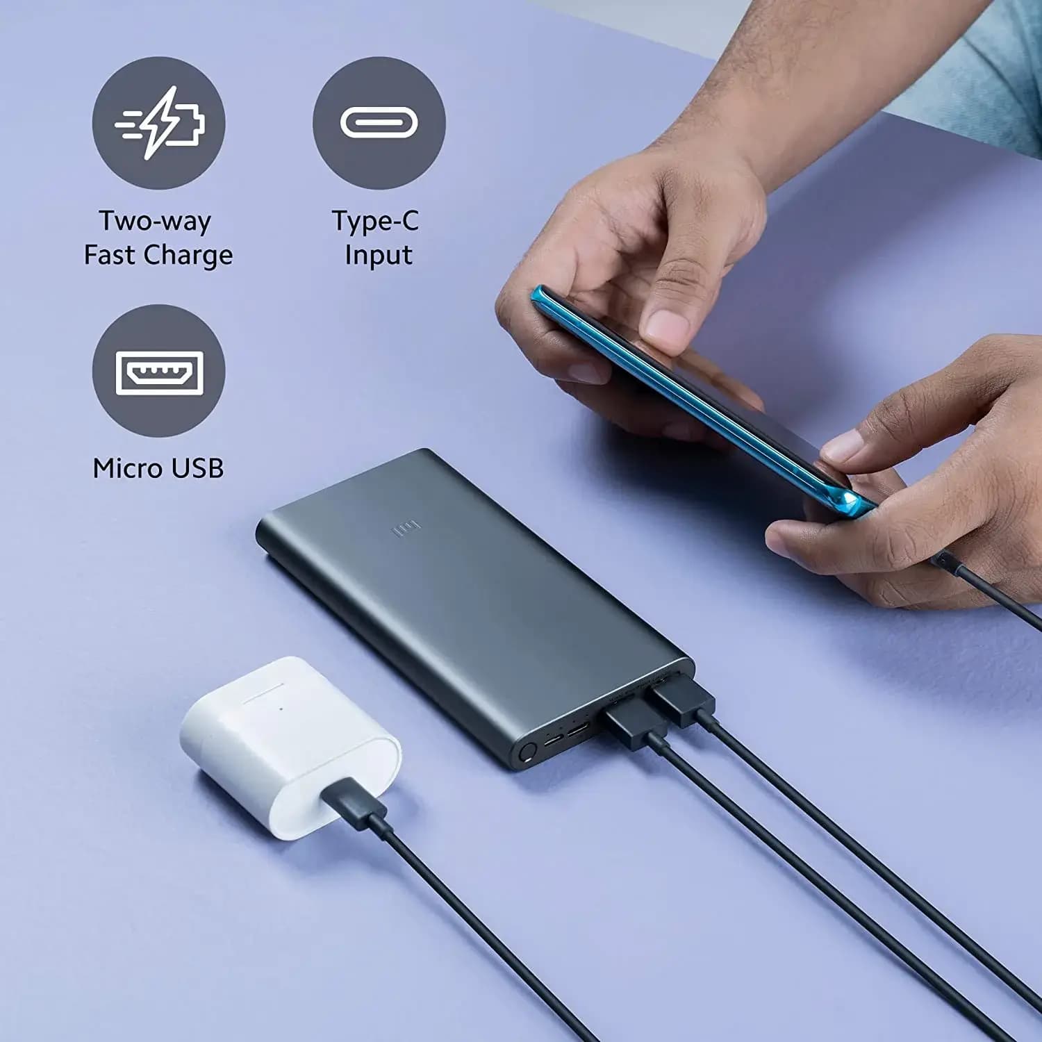 پاوربانک شیائومی 10000 مدل 18 وات PLM13ZM نسخه 3 (اصل) — تصویر ۴