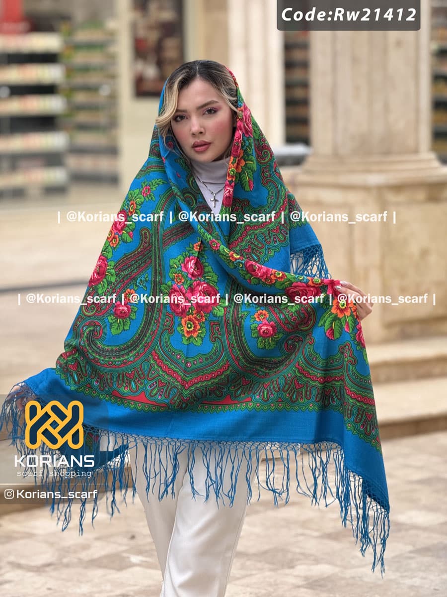 روسری ترکمنی پشمی کد Rw21412
