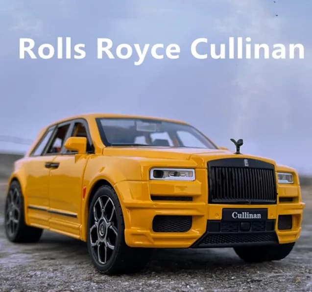 ماشین فلزی رولز رویس Cullinan زرد — تصویر ۶