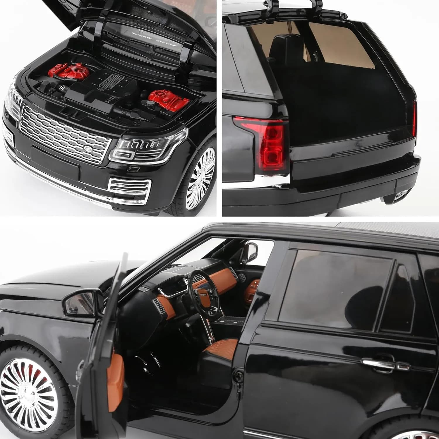 ماشین فلزی رینج روور Vogue SUV مشکی — تصویر ۳