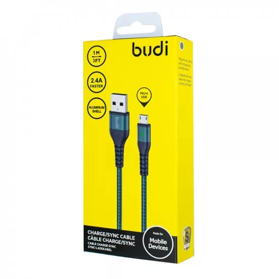 کابل شارژ میکرو یو اس بی Budi M8J211M — تصویر ۲