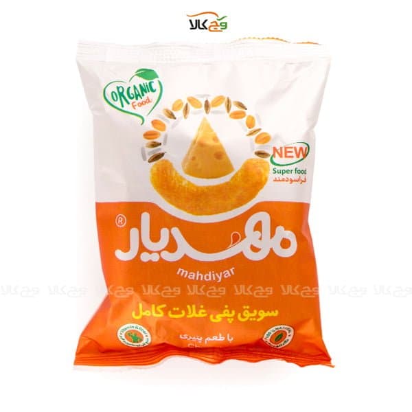 پفک حبوبات طعم پنیری – سویق پفی حبوبات کامل – ۵۰ گرمی – مهدیار — تصویر ۲