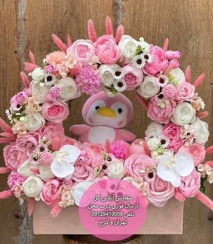 دسته گل و کیک تولد برای تولد نوه خواهر