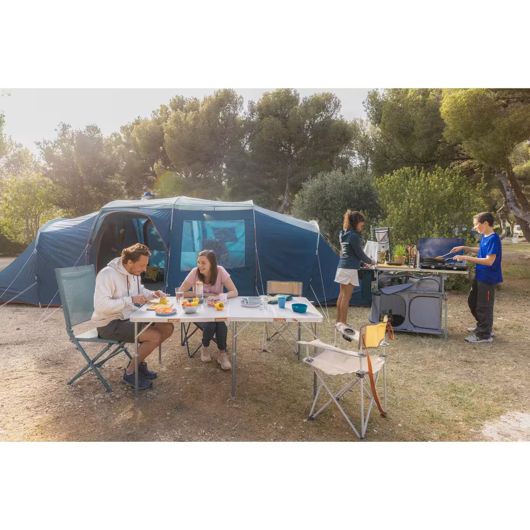 صندلی تاشو کمپینگ کچوا Quechua Folding Camping Chair – Beige – Basic — تصویر ۲