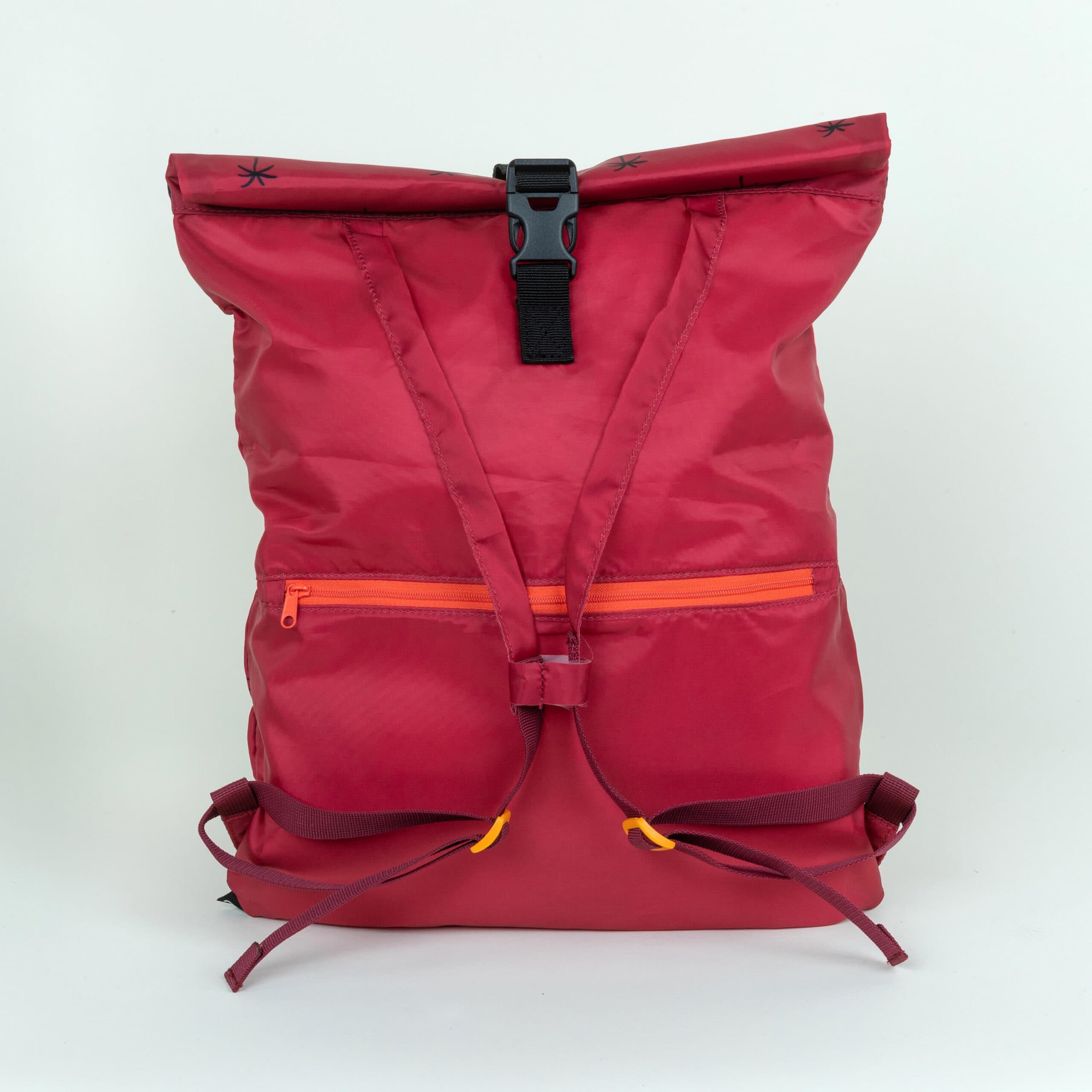 کوله پشتی استخر نابایجی – دکتلون Nabaiji Swimming Backpack – Red / Palm Printed – Lighty 100 — تصویر ۴