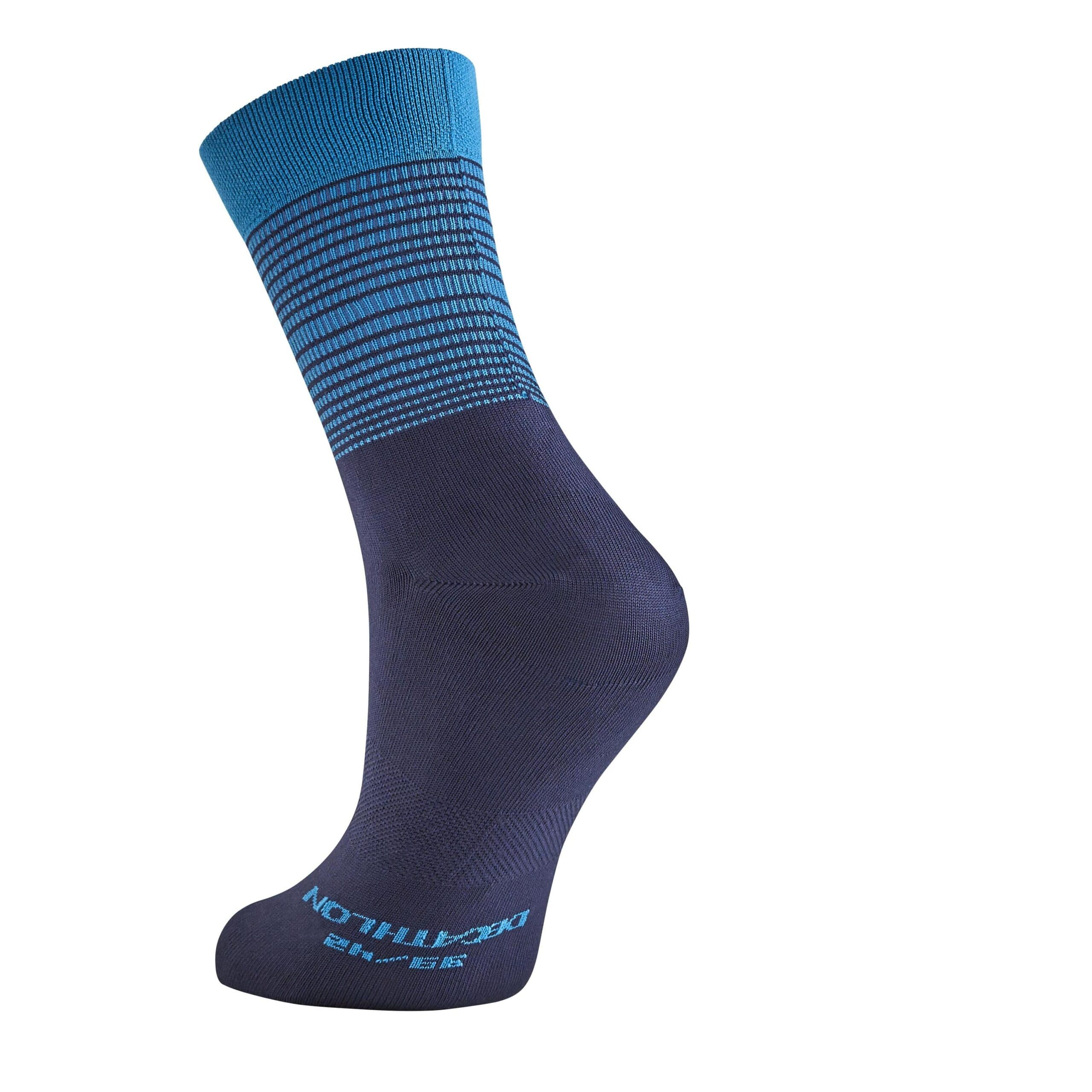 جوراب تنفس دار دوچرخه سواری ون رایزل – دکتلون Van Rysel Road 520 Cycling Socks – Blue — تصویر ۳