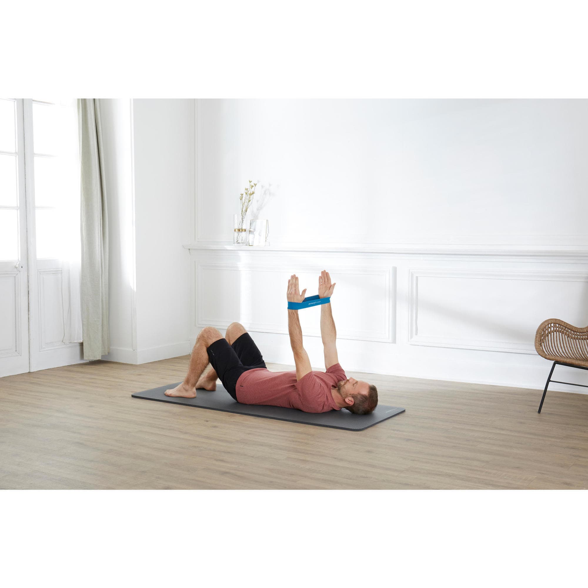 کش ورزشی / پیلاتس انایامبا 6 کیلوگرم – دکتلون Nyamba Fabric Pilates Band – 6 KG – Claret Red – Intermediate Level — تصویر ۶