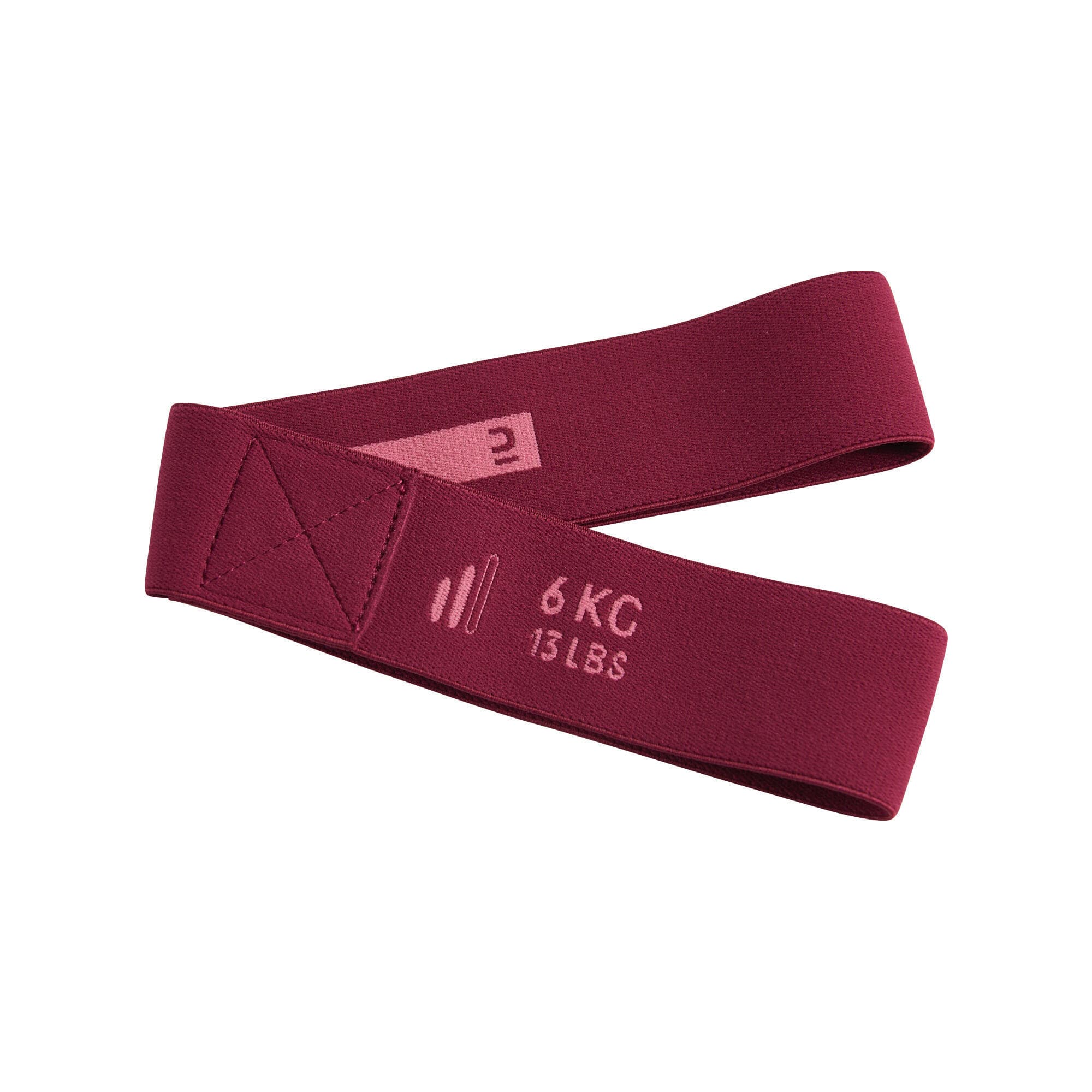 کش ورزشی / پیلاتس انایامبا 6 کیلوگرم – دکتلون Nyamba Fabric Pilates Band – 6 KG – Claret Red – Intermediate Level — تصویر ۳