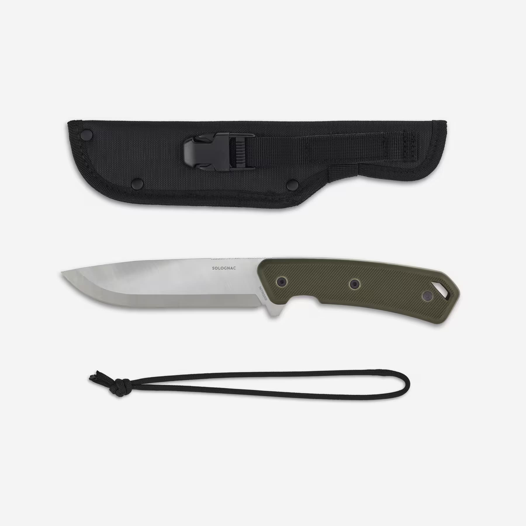 کارد شکاری سولوگناک Solognac Fixed Hunting Knife – Khaki – Sika 130 FR Grip — تصویر ۳