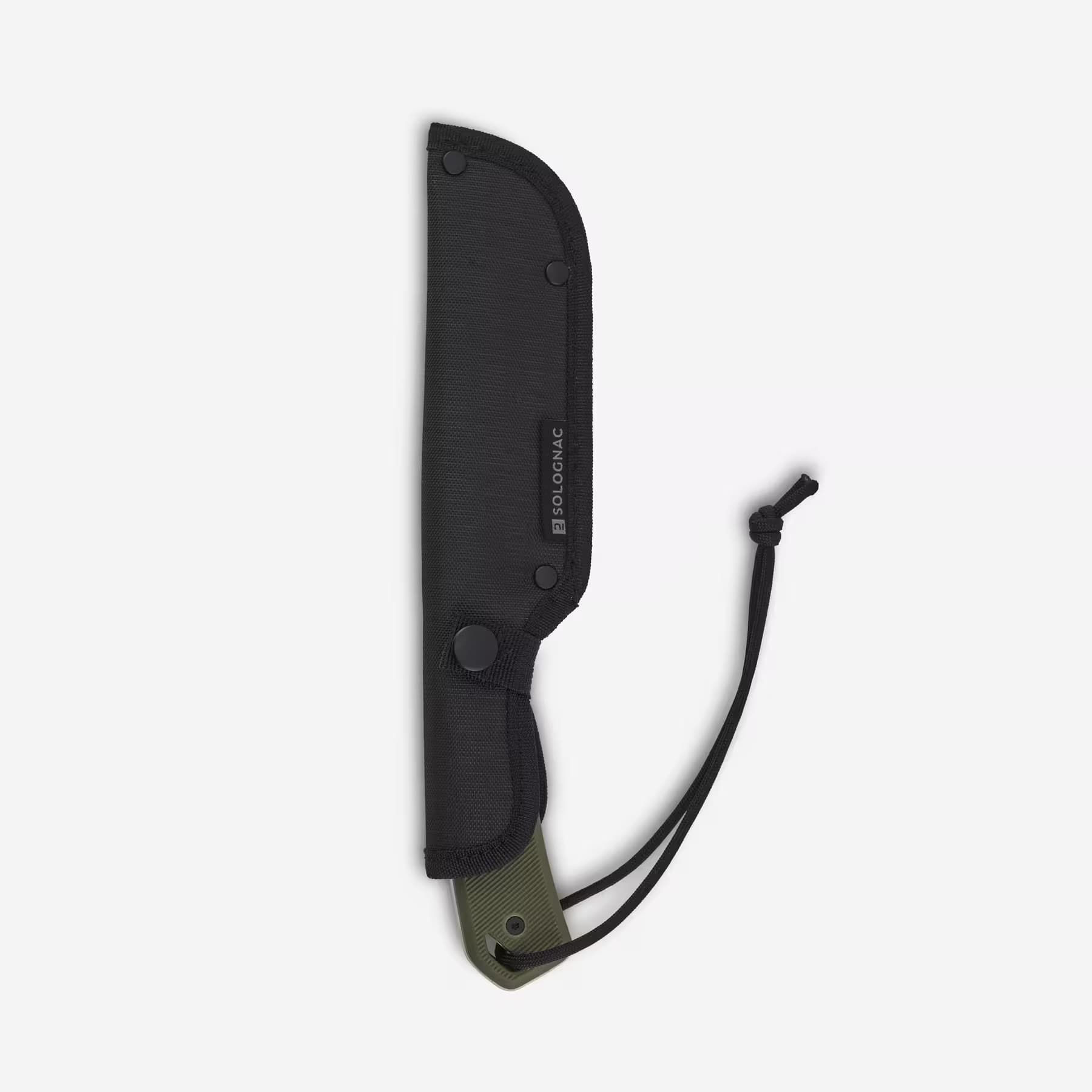 کارد شکاری سولوگناک Solognac Fixed Hunting Knife – Khaki – Sika 130 FR Grip — تصویر ۶