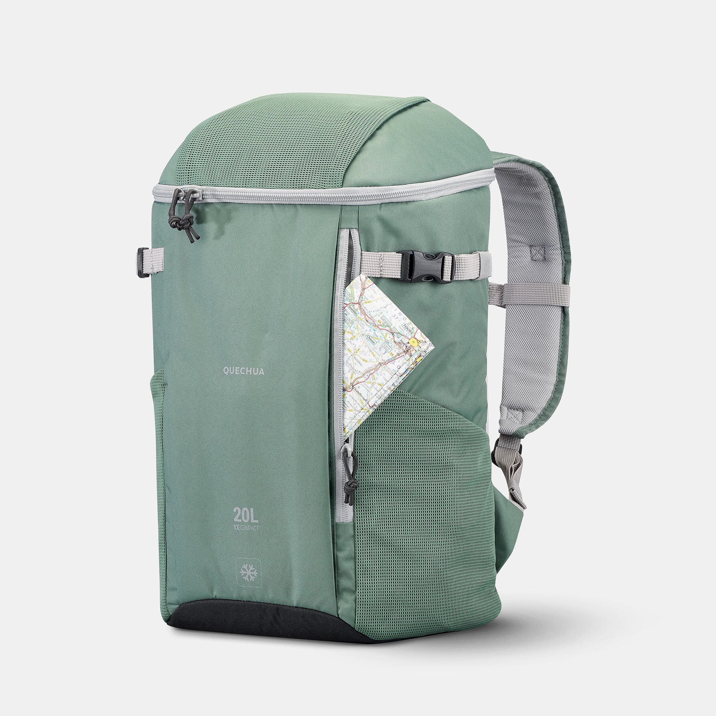 کولرباکس کچوا 20 لیتری – یخدان کیفی Quechua Cooler Backpack – 20 L – Green – NH100 — تصویر ۶