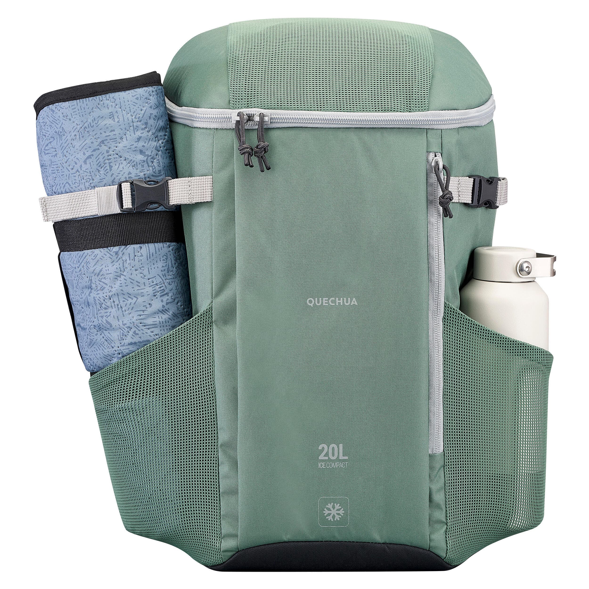 کولرباکس کچوا 20 لیتری – یخدان کیفی Quechua Cooler Backpack – 20 L – Green – NH100 — تصویر ۲
