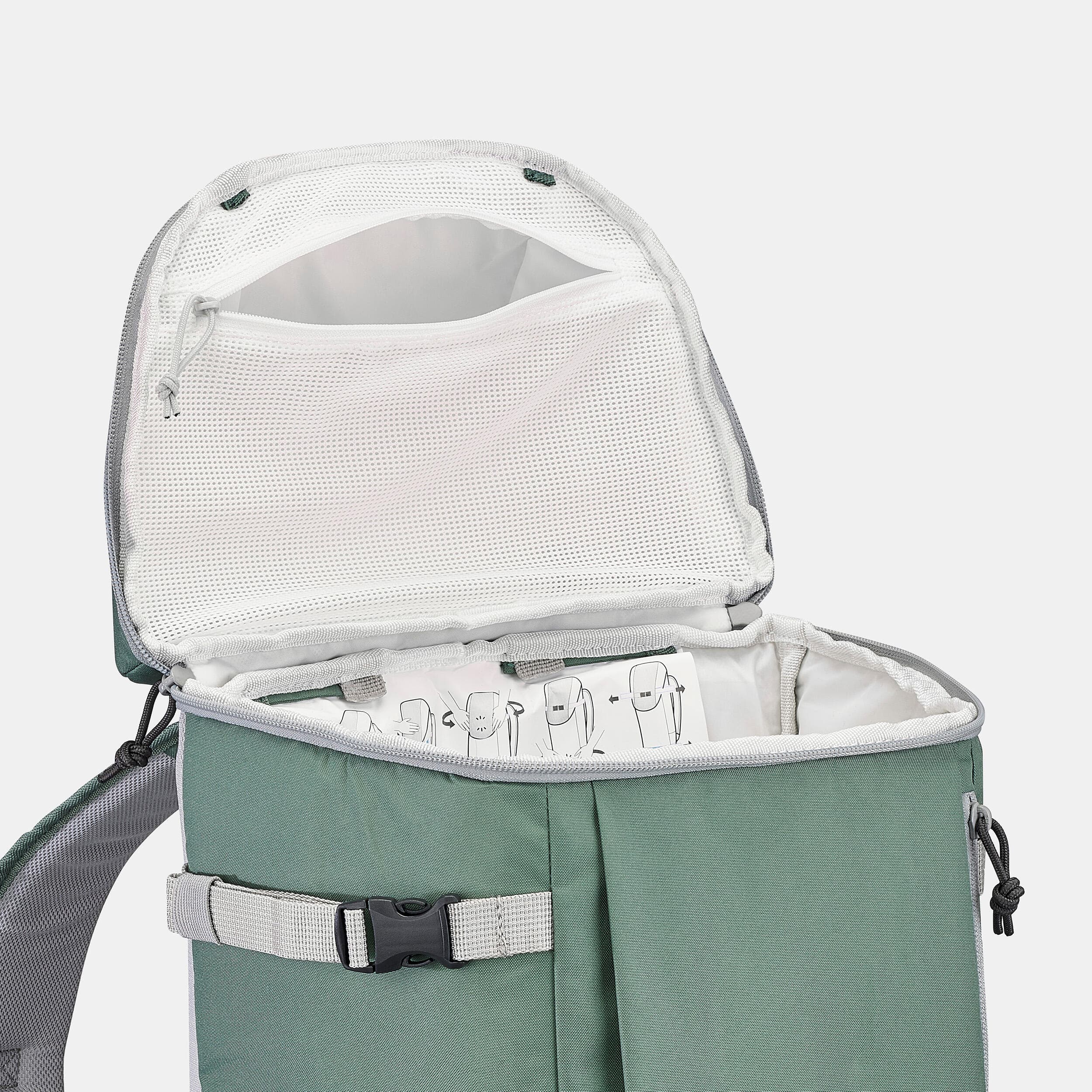 کولرباکس کچوا 20 لیتری – یخدان کیفی Quechua Cooler Backpack – 20 L – Green – NH100 — تصویر ۷