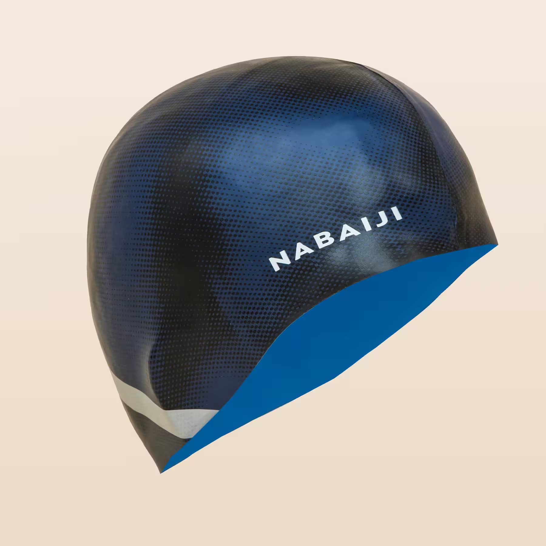 کلاه شنا نابایجی – دکتلون Nabaiji Silicone Swimming Cap – Blue/Black – Term — تصویر ۴