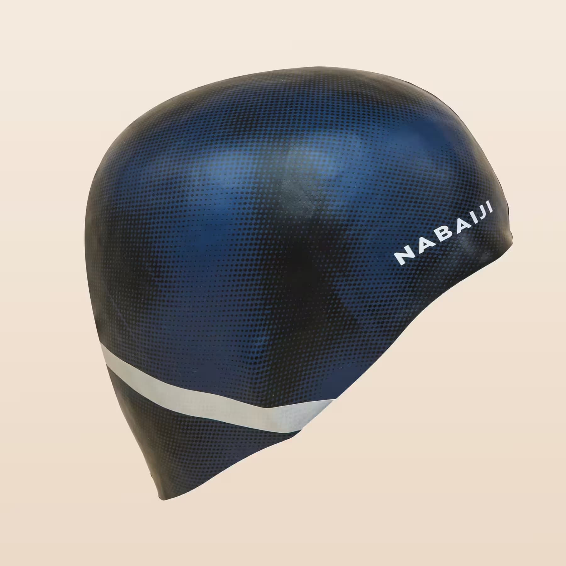 کلاه شنا نابایجی – دکتلون Nabaiji Silicone Swimming Cap – Blue/Black – Term — تصویر ۳